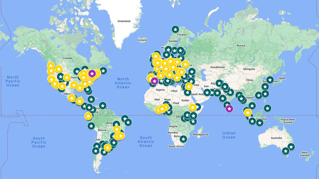 Probono volunteers map